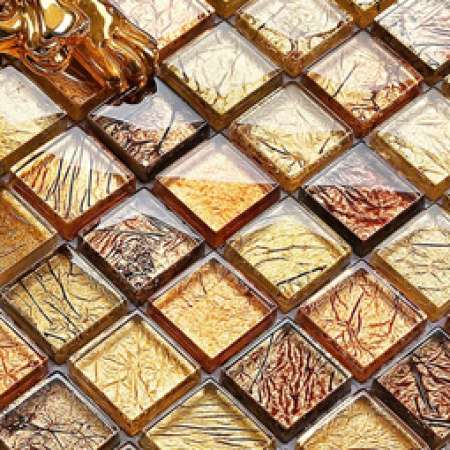  Golden Glass Mosaic Bling